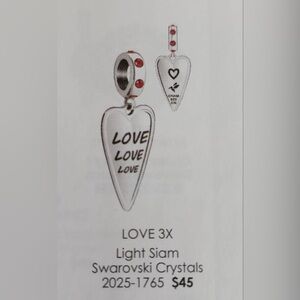 Chamilia Love Love Love Dangle charm